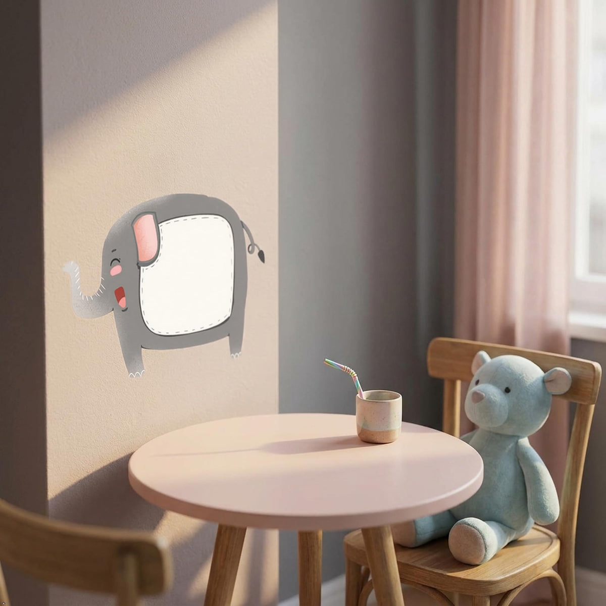 Picniva Elephant Nursery Wall Decals - 22 Inch Removable Peel & Stick Vinyl