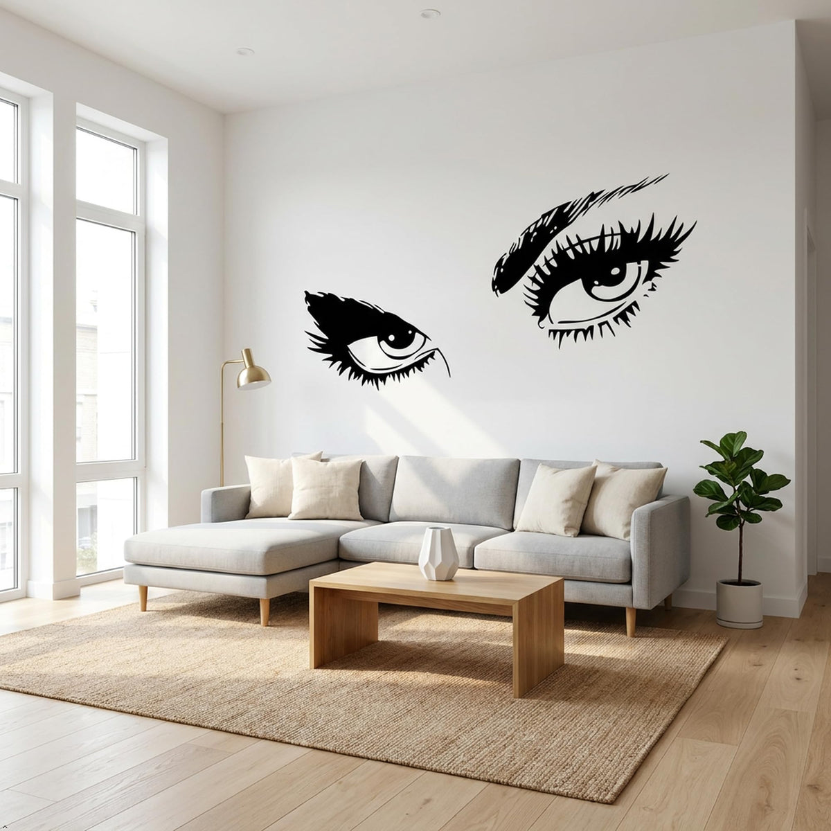 Decaltor Eyes Eyelash Vinyl Wall Decal