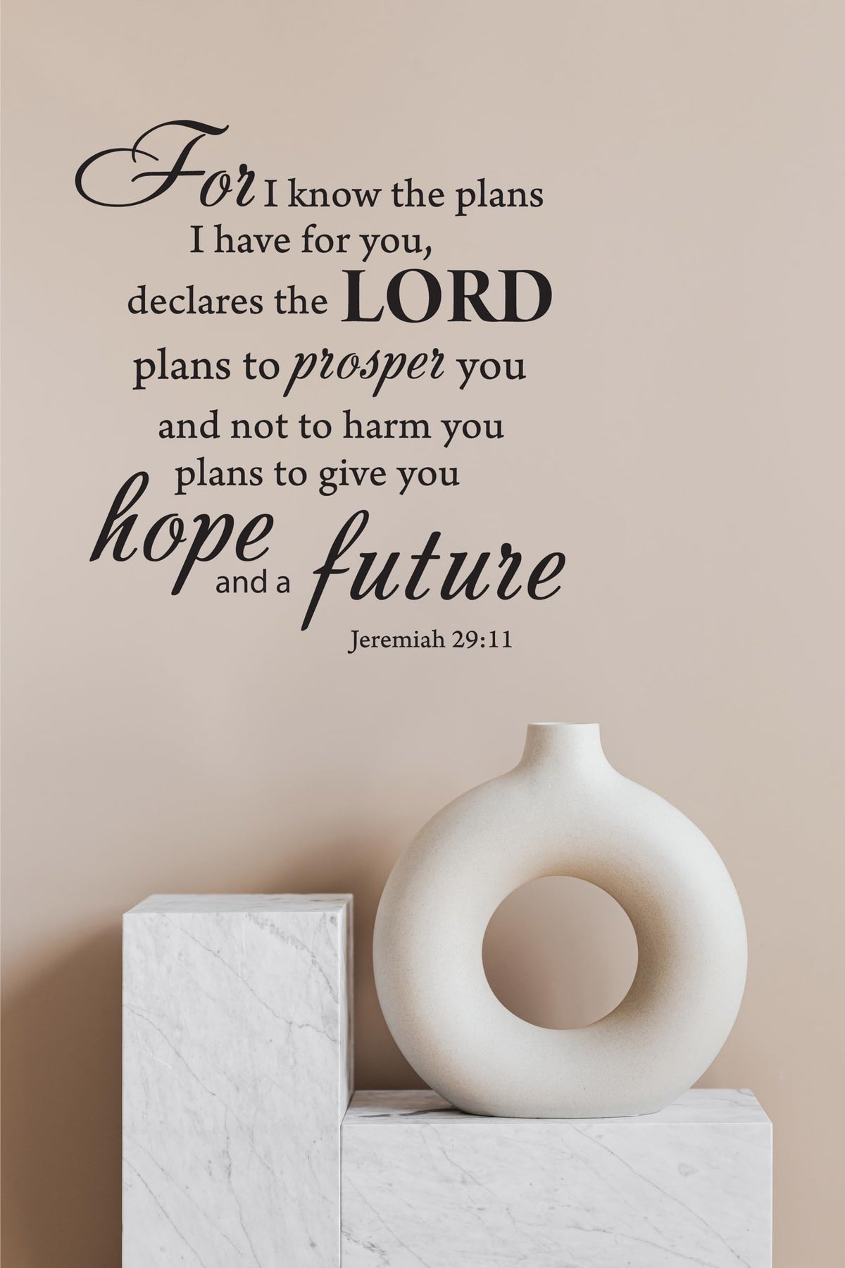 Decaltor Jeremiah 29:11 Bible Vinyl Wall Decal Christian Decor