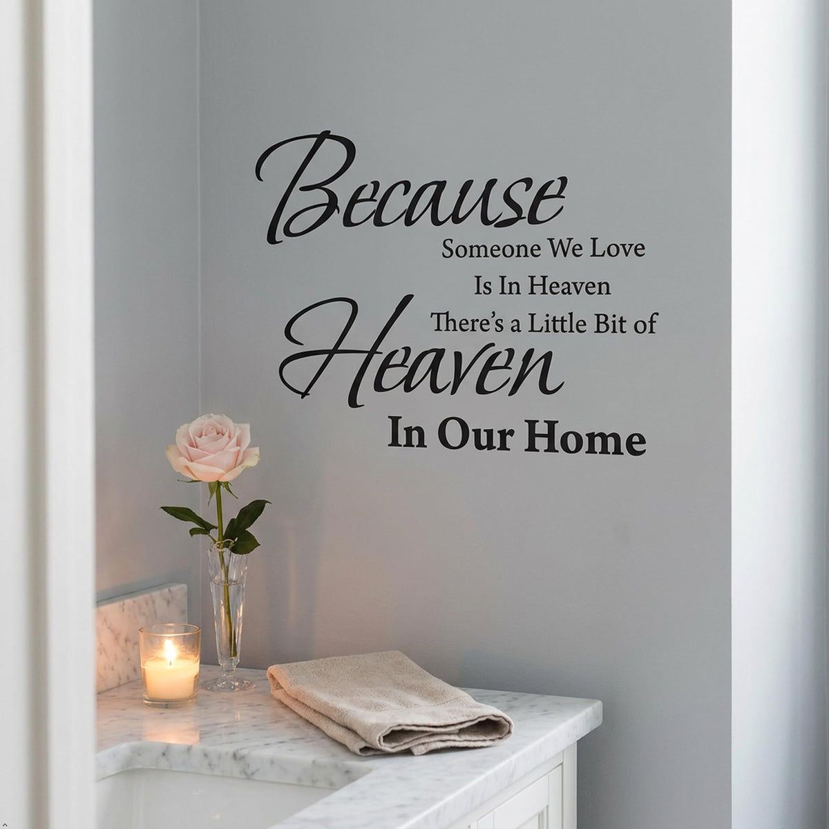 Decaltor Someone We Love Is in Heaven Vinyl Wall Decal Memorial Quote