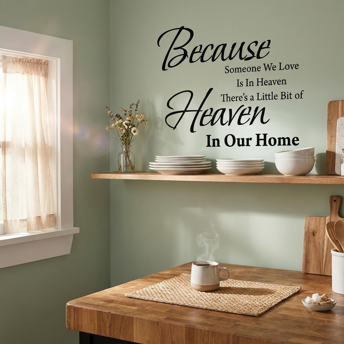 Decaltor Someone We Love Is in Heaven Vinyl Wall Decal Memorial Quote