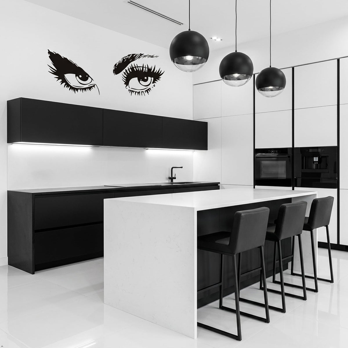 Decaltor Eyes Eyelash Vinyl Wall Decal