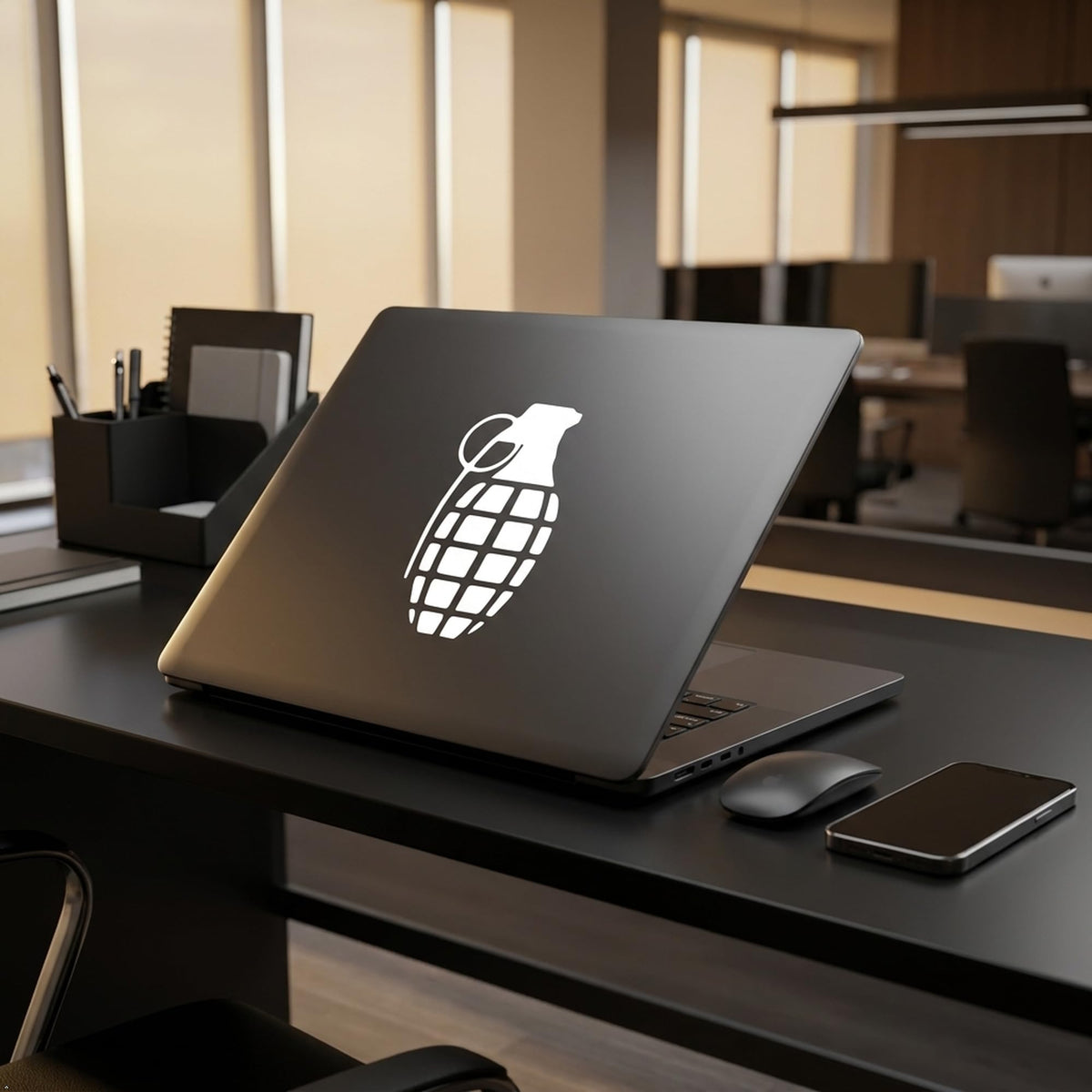 Decaltor Grenade Vinyl Decal, Car Window Sticker