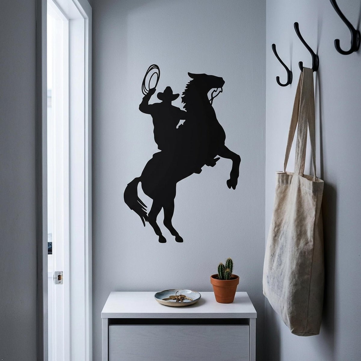 Picniva Horse Rider Type 25 Removable Vinyl Wall Decal - Color: horse rider type25