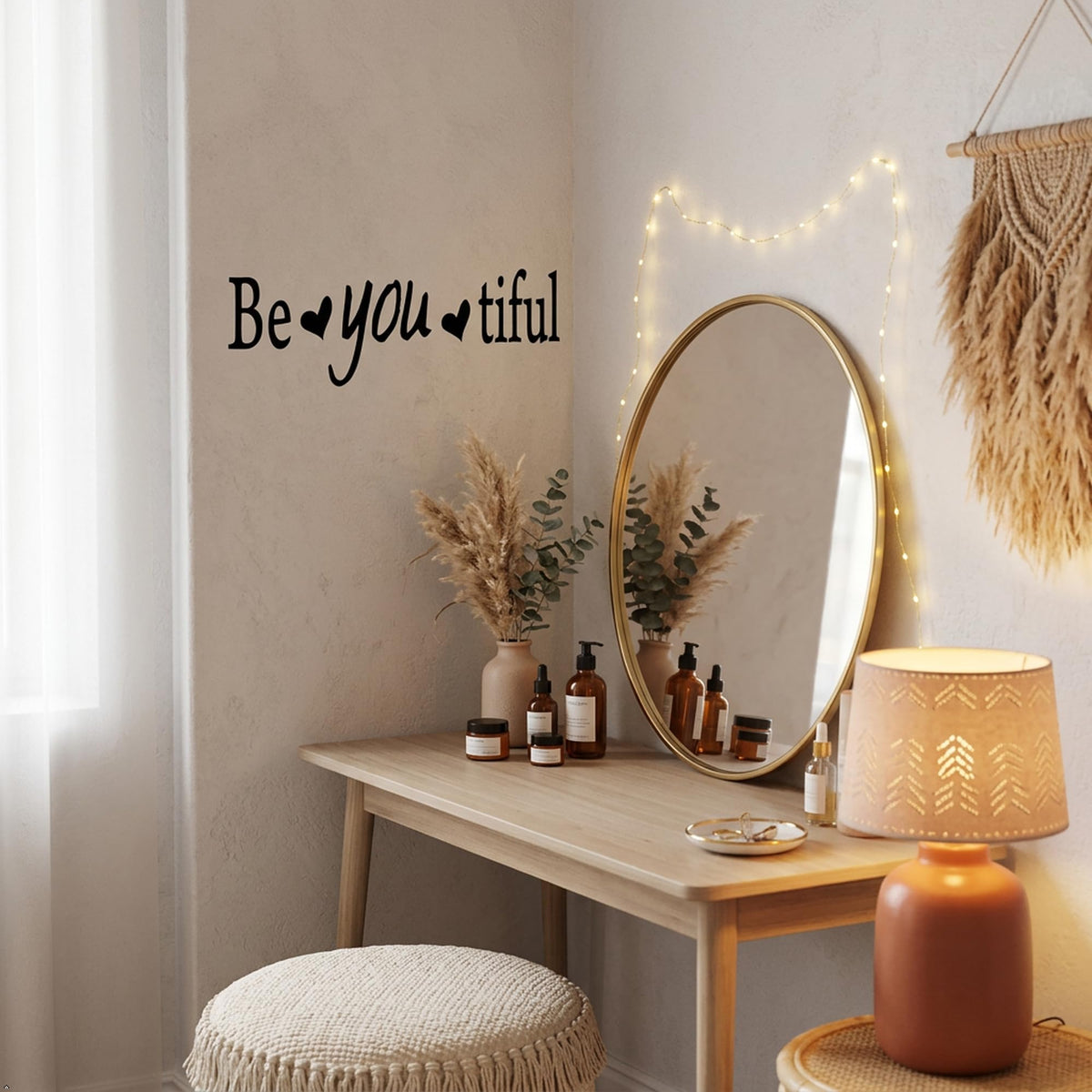 Decaltor Be You Tiful Vinyl Wall Decal, Home Decor