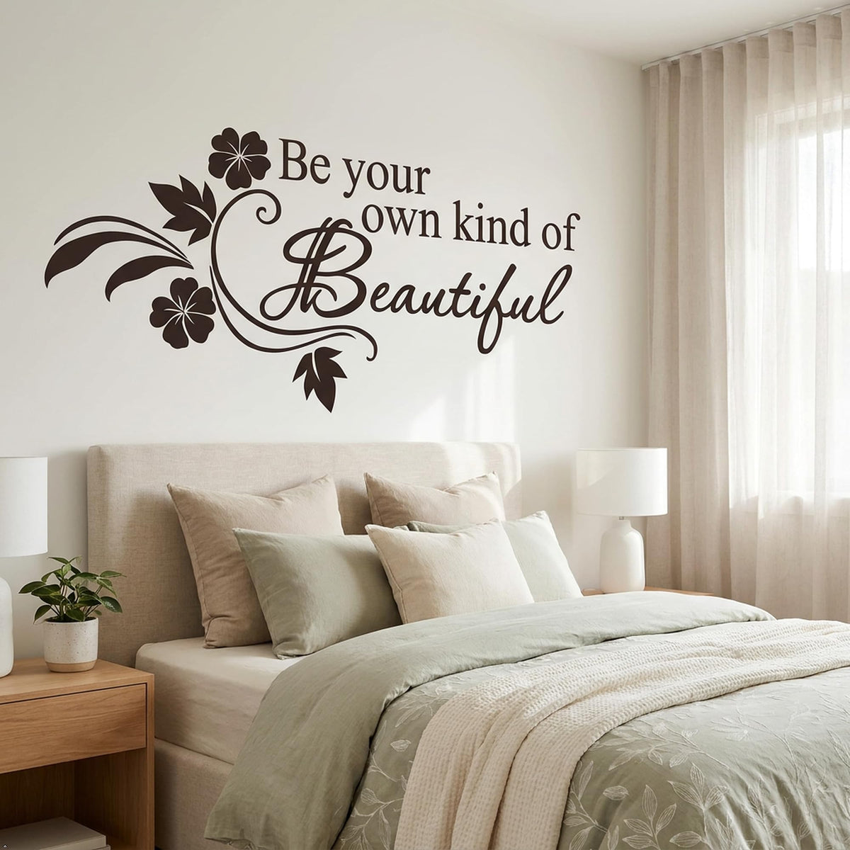 Picniva Be Your Own Kind of Beautiful Wall Decal, Black