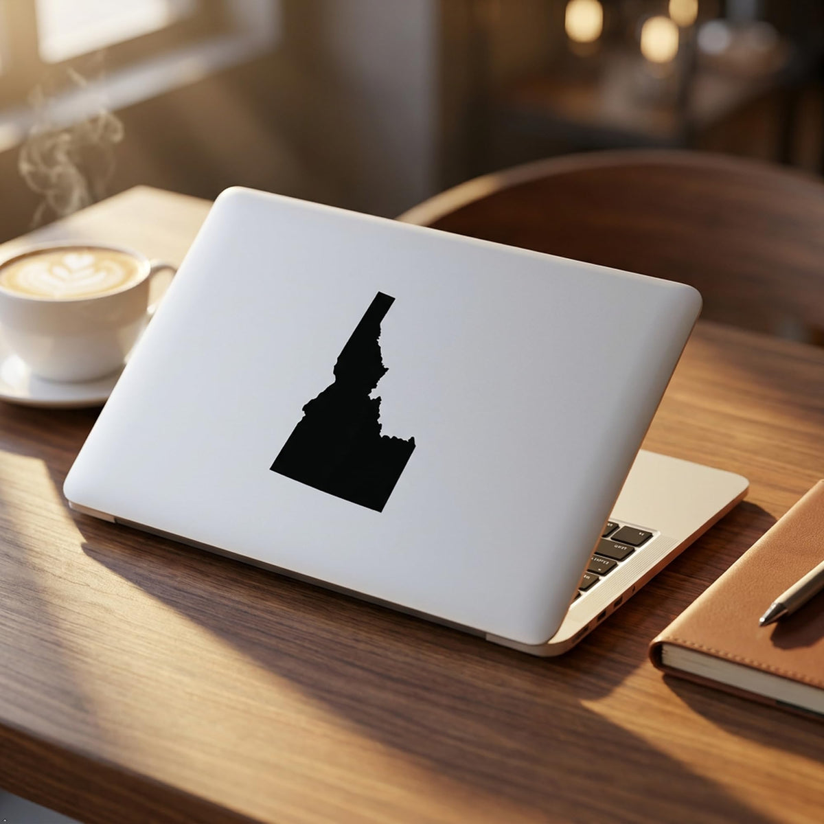 Picniva Black Idaho ID State Map Vinyl Decal for Car Window Laptop, 3 in - Color: black - Size: 3 inches