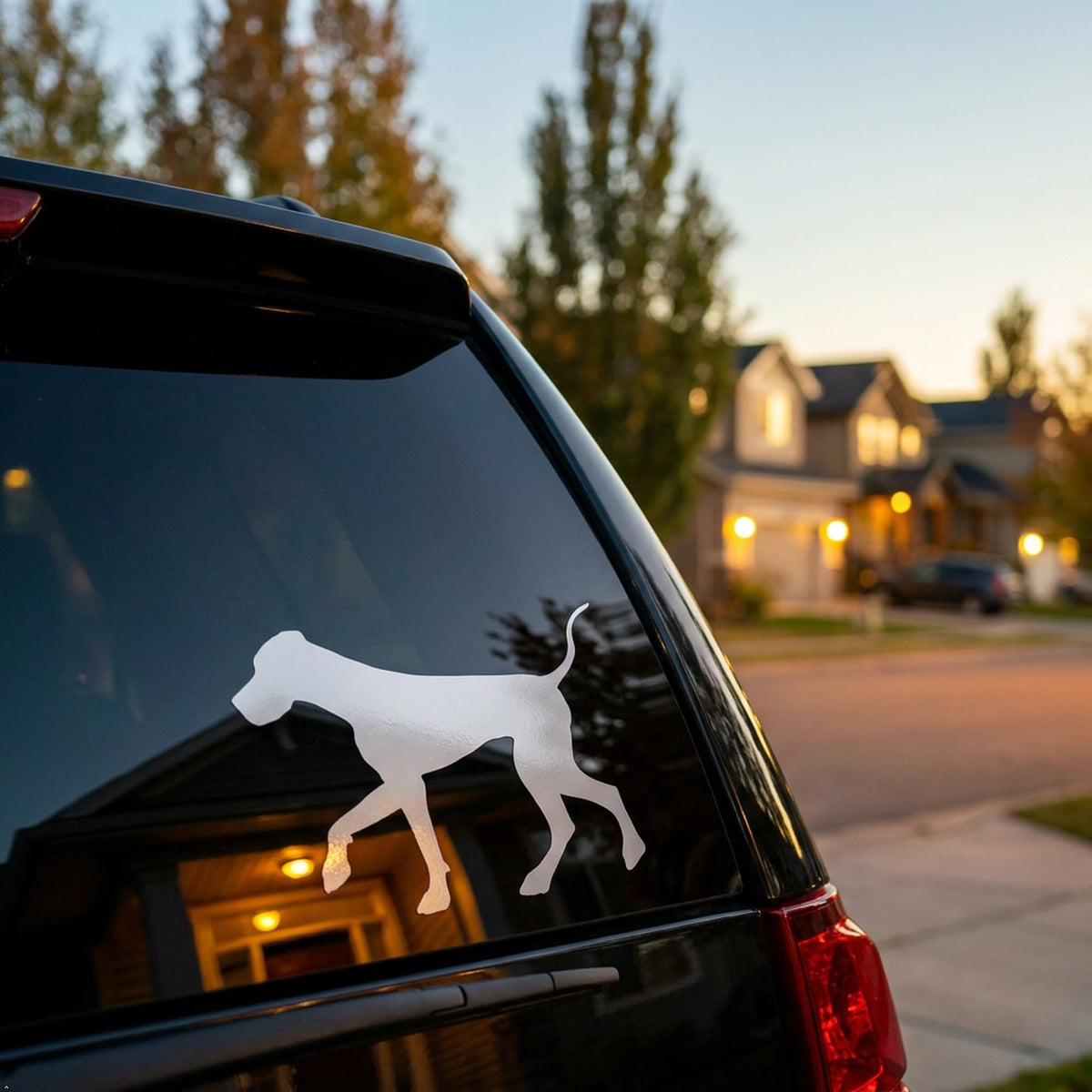 Picniva Great Dane Dog Sty23a White Vinyl Car Window Decal, Approx 5 in