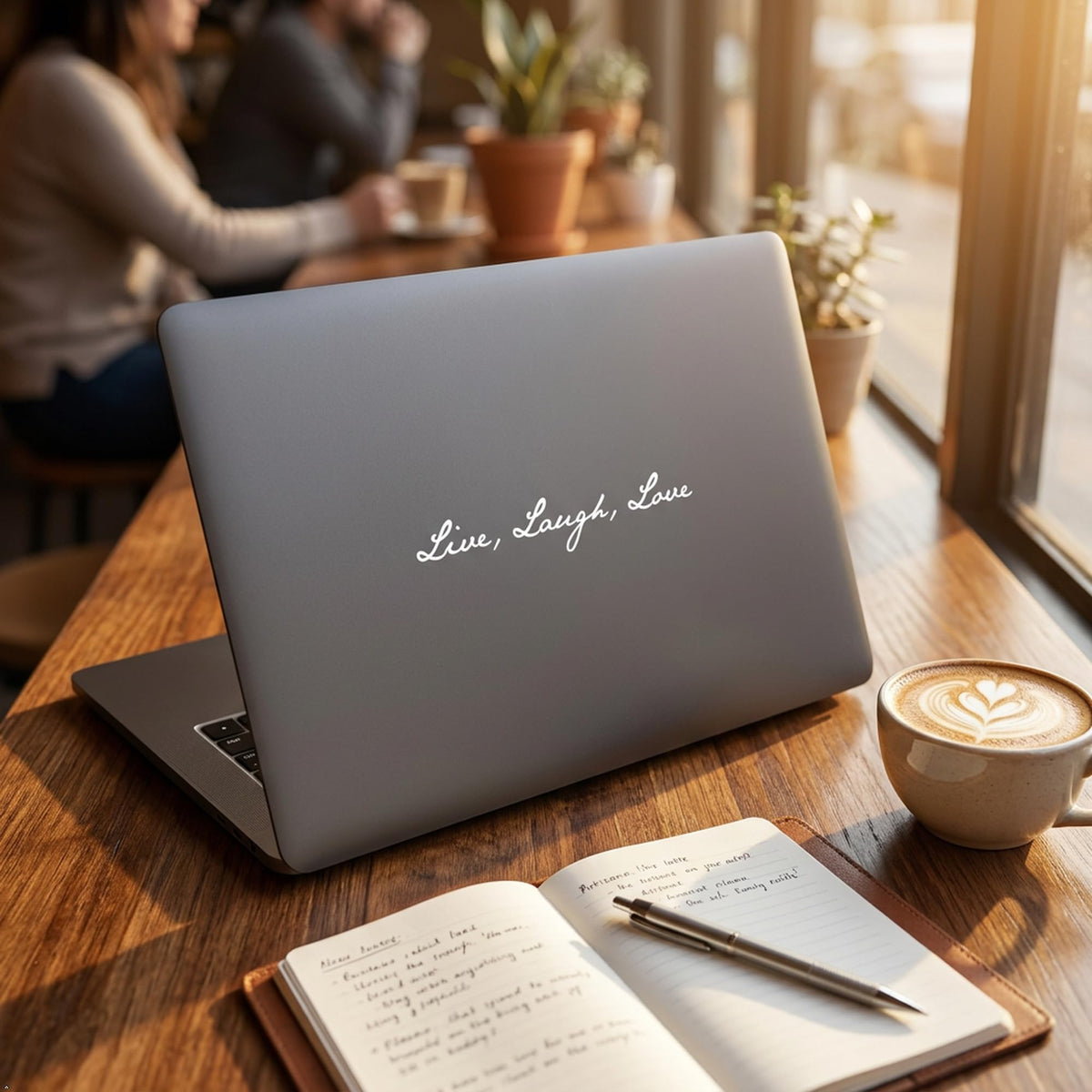 Decaltor Live Laugh Love Vinyl Decal, Car Window Sticker