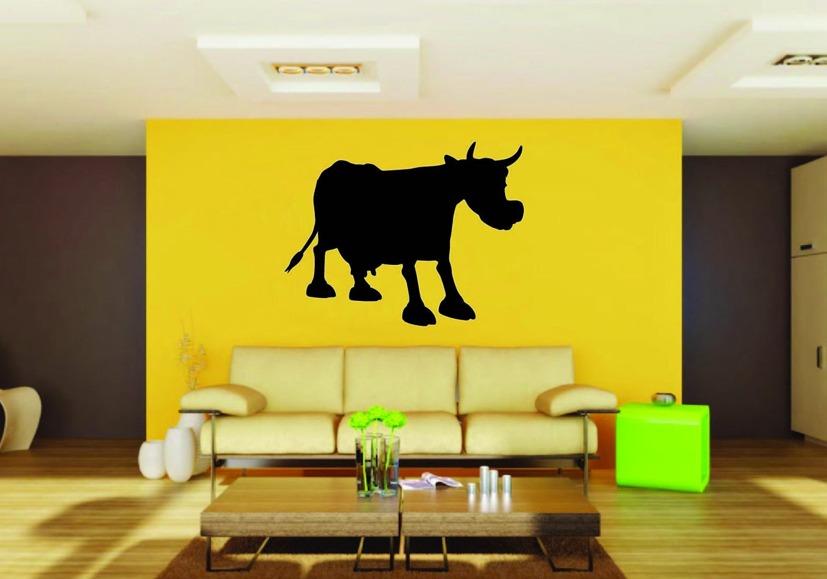 Picniva Cow Sty9a Vinyl Wall Decal, Approx 22 x 17.6 in, Removable