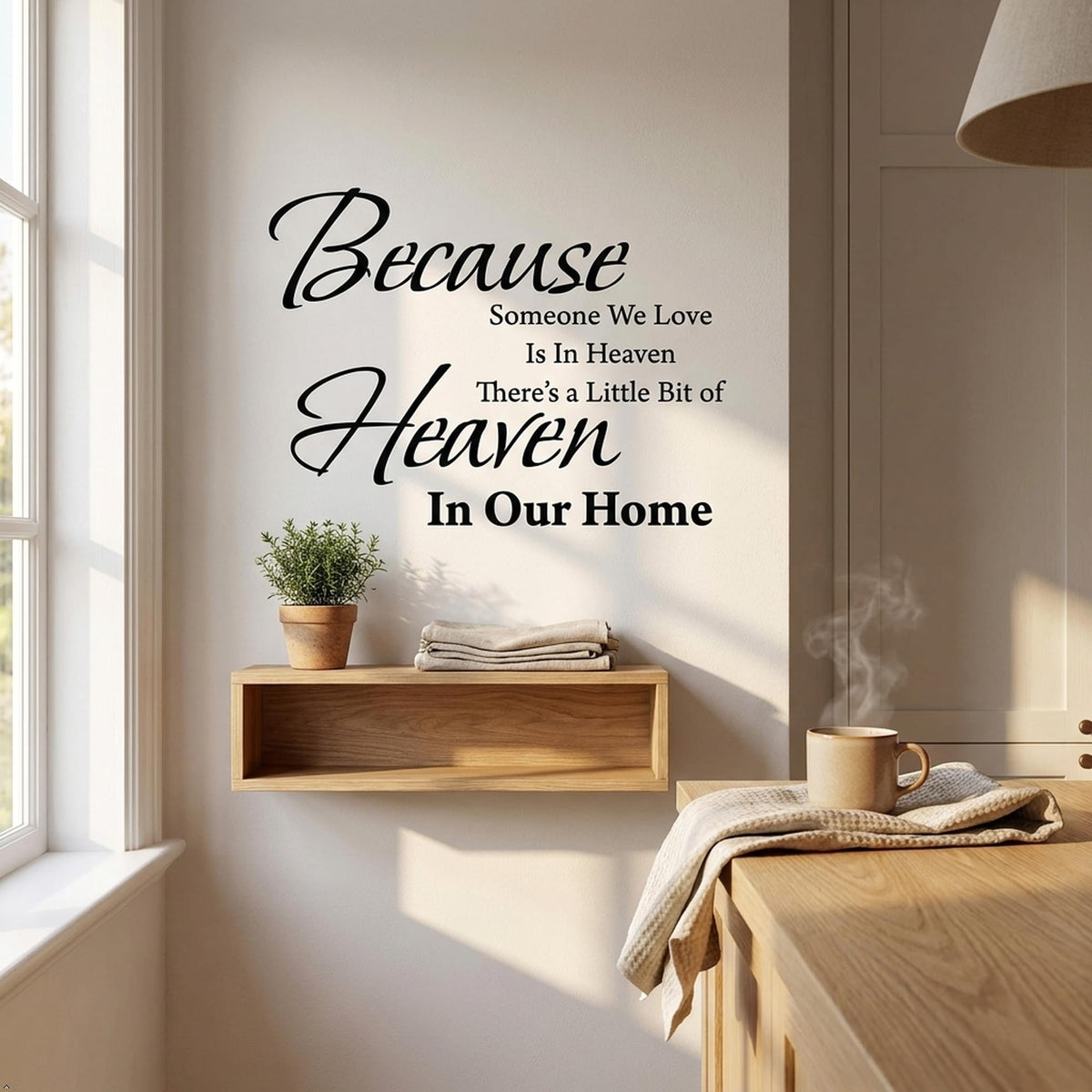 Decaltor Someone We Love Is in Heaven Vinyl Wall Decal Memorial Quote