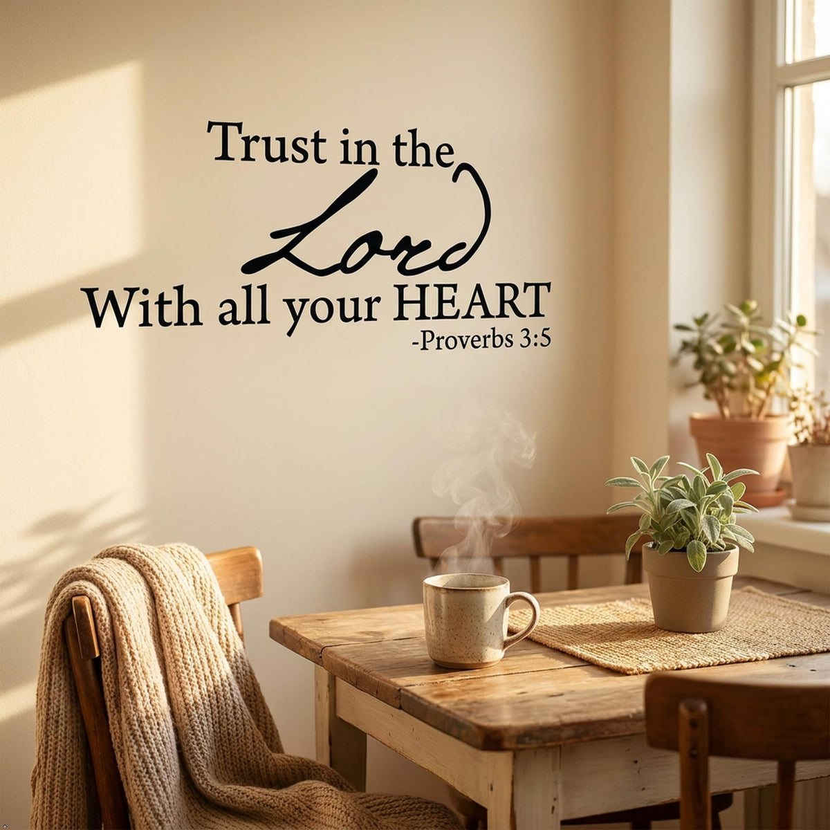 Decaltor Trust in the Lord Quote Wall Decal