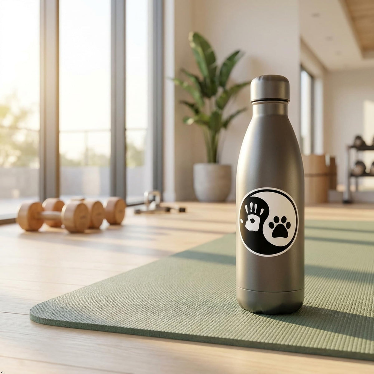 Decaltor Yin Yang Hand Dog Paw Laptop Decal, 5 in