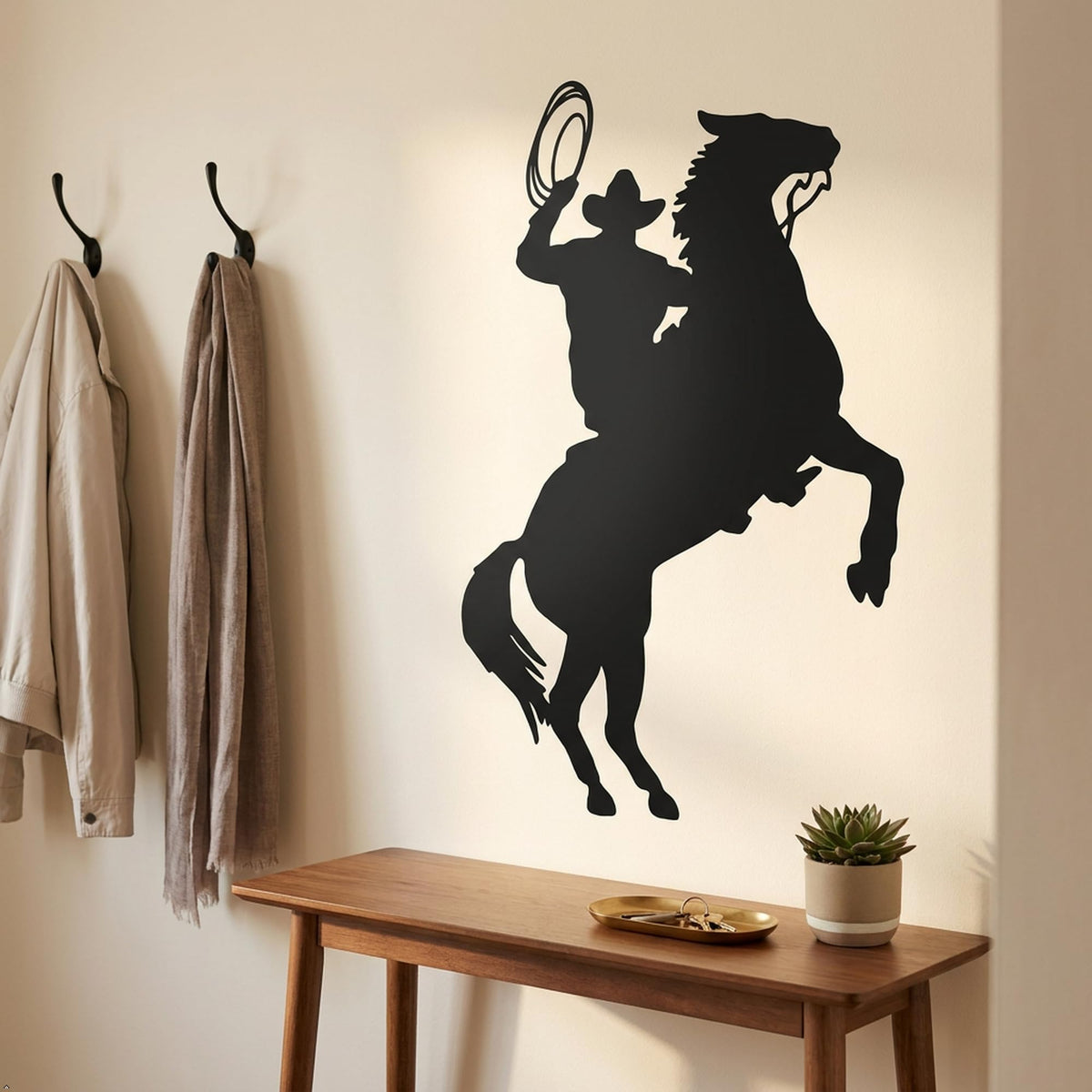Picniva Horse Rider Type 25 Removable Vinyl Wall Decal - Color: horse rider type25