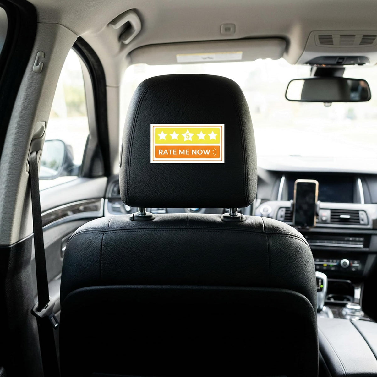 Picniva Rate Me Now Taxi Stickers, 2 in, Two Pack