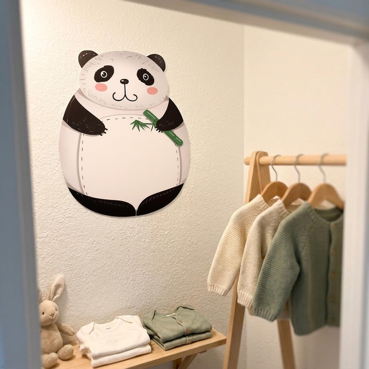 Picniva 22" Panda Wall Decal Peel and Stick Baby Nursery Decor