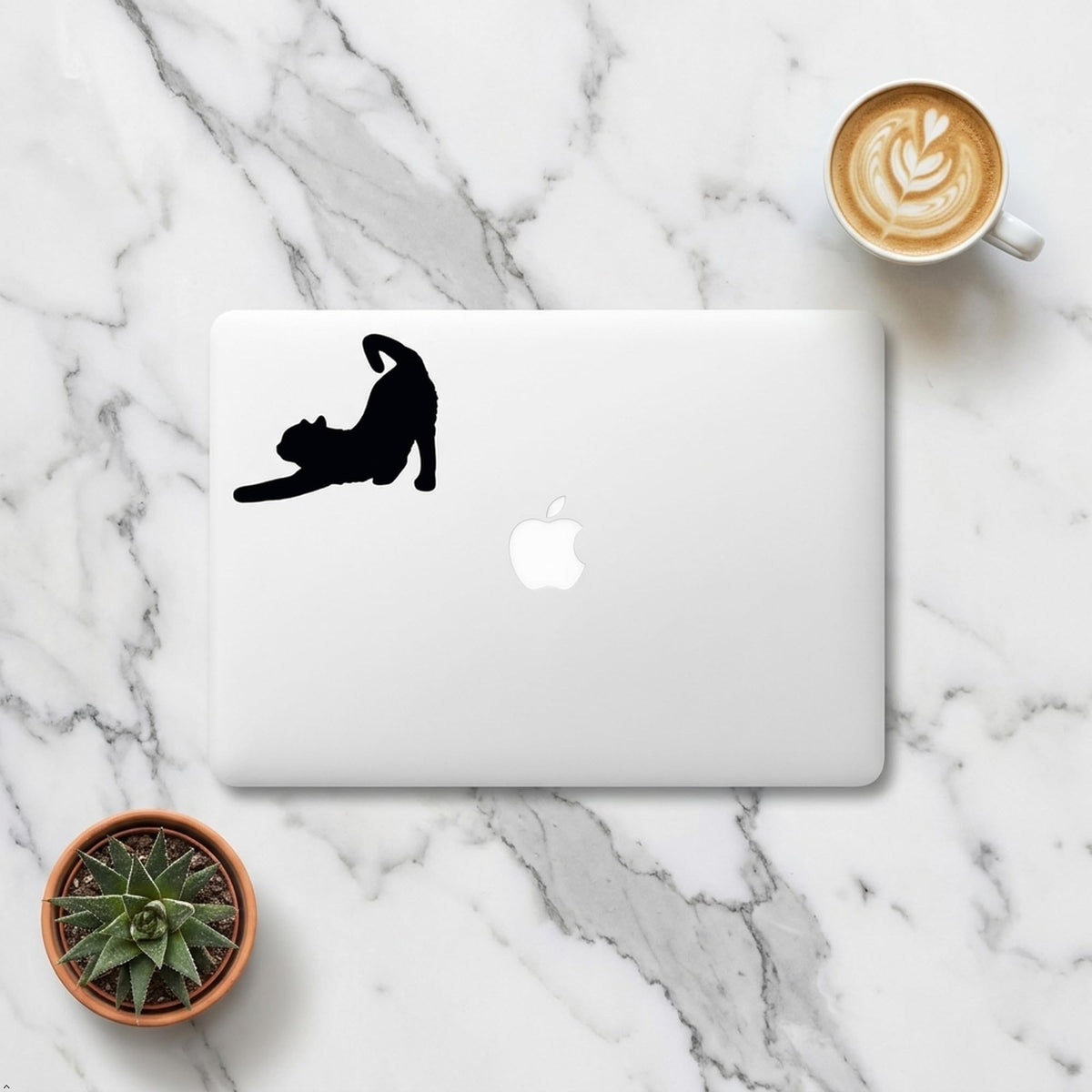 Decaltor Stretching Cat Vinyl Decal