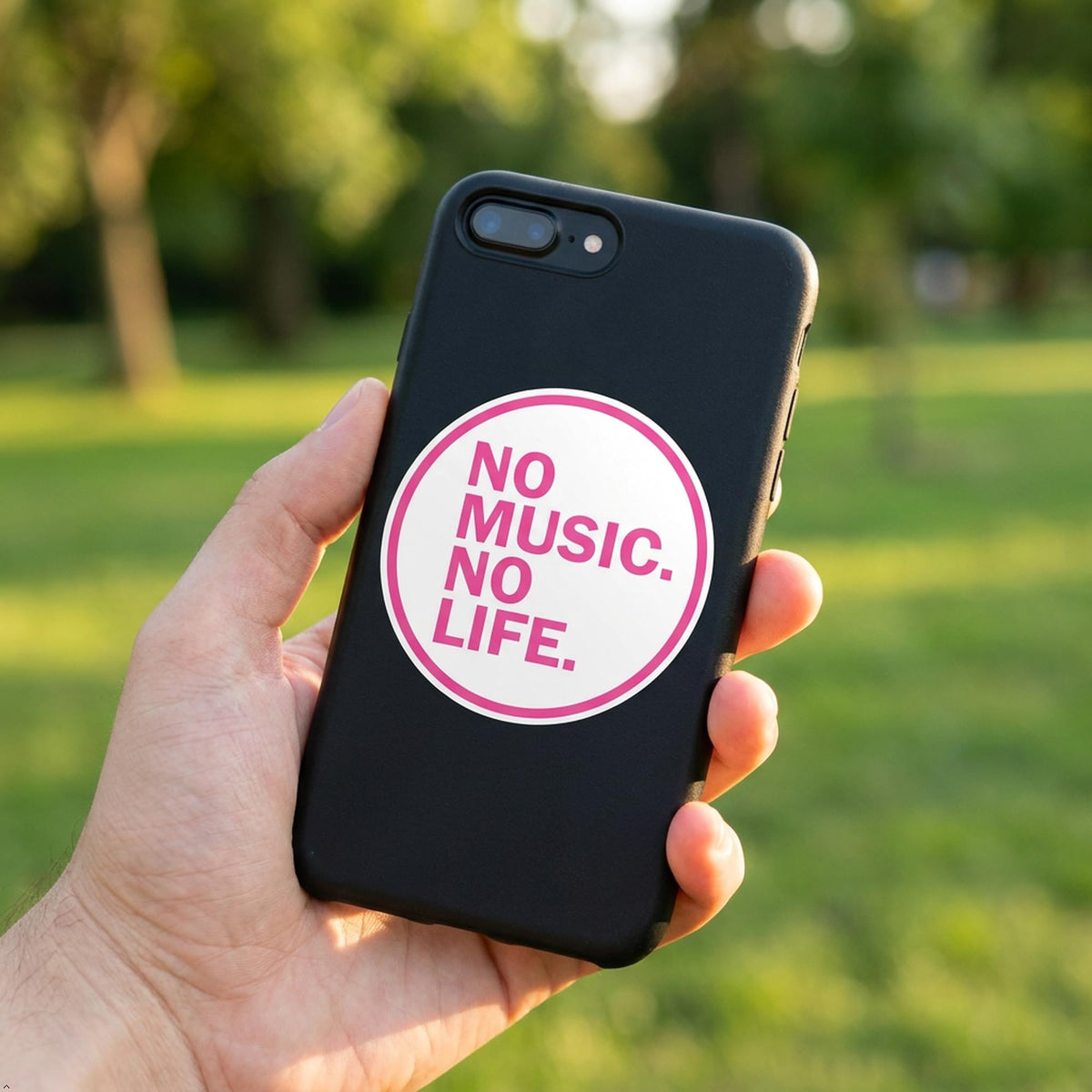 Decaltor Music Life Quote Vinyl Decal, 5 in, Car Window Sticker