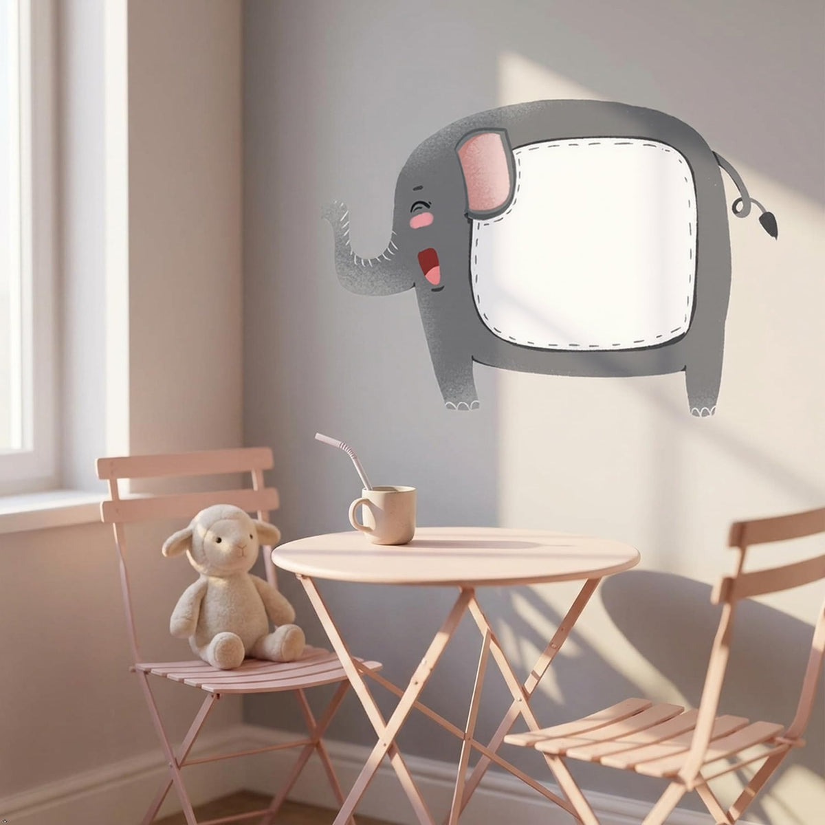Picniva Elephant Nursery Wall Decals - 22 Inch Removable Peel & Stick Vinyl