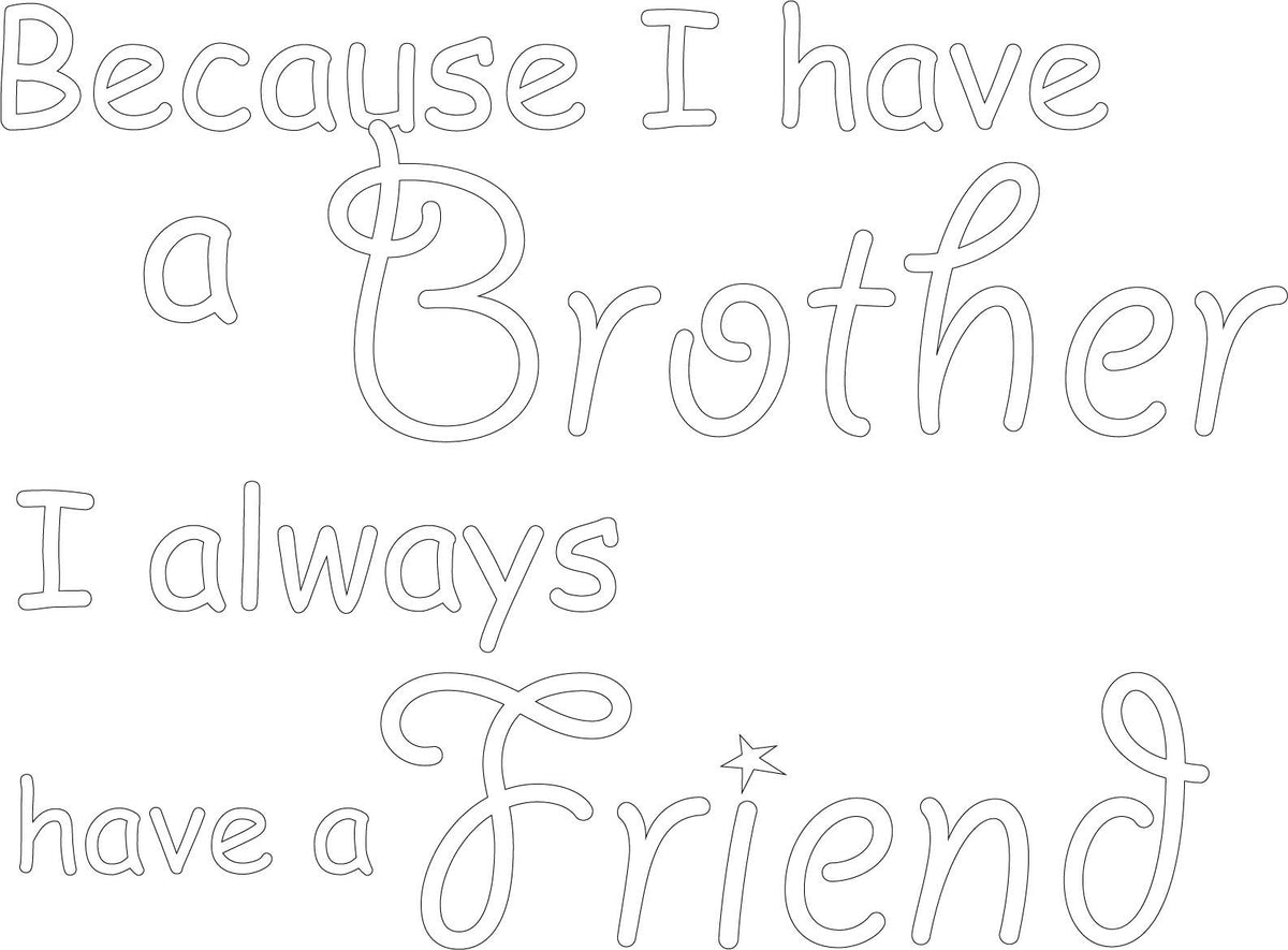 Decaltor Brother Friendship Wall Decal