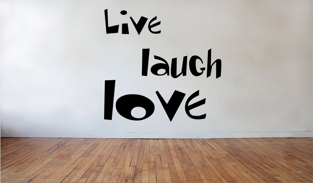 Picniva Live, Laugh, Love Removable Vinyl Wall Decal, 22 x 18 in
