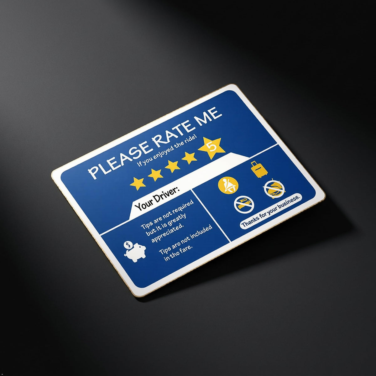 Picniva Please Rate Me Taxi Stickers, 5 in, Two Pack