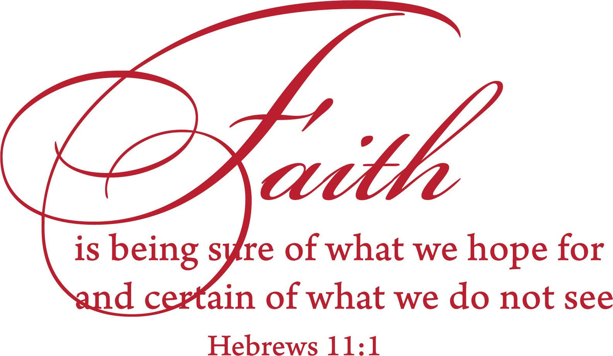 Decaltor Hebrews 11:1 Faith Vinyl Wall Decal