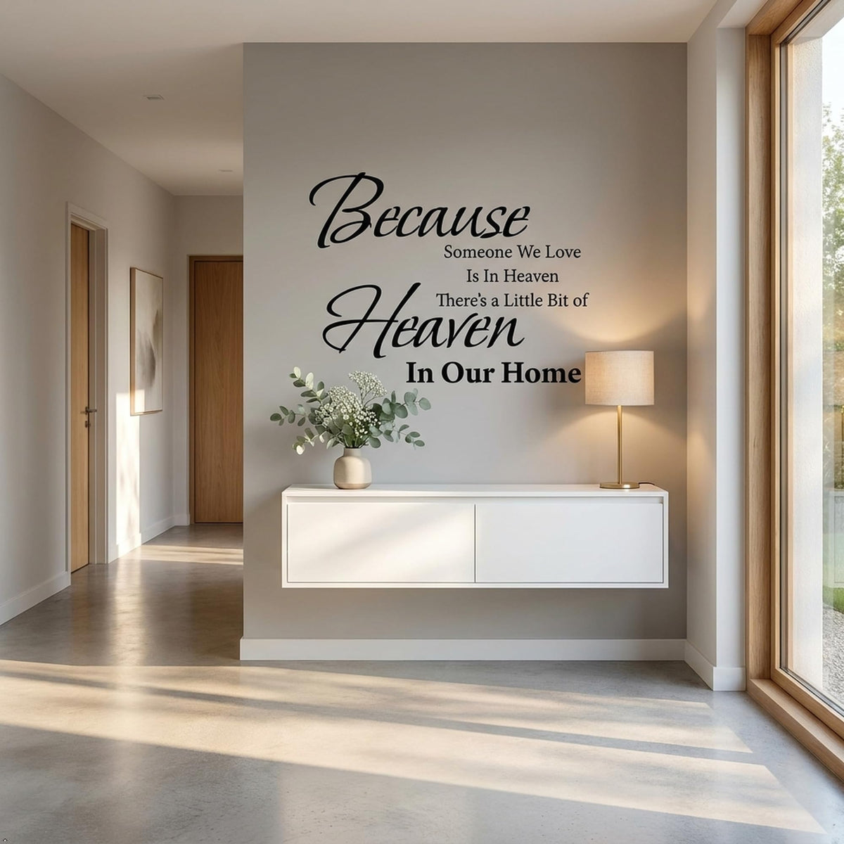 Decaltor Someone We Love Is in Heaven Vinyl Wall Decal Memorial Quote