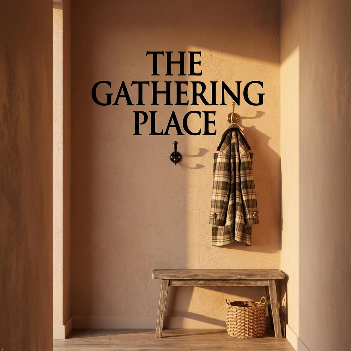 Picniva The Gathering Place Wall Decal (Black, 45'' Width)