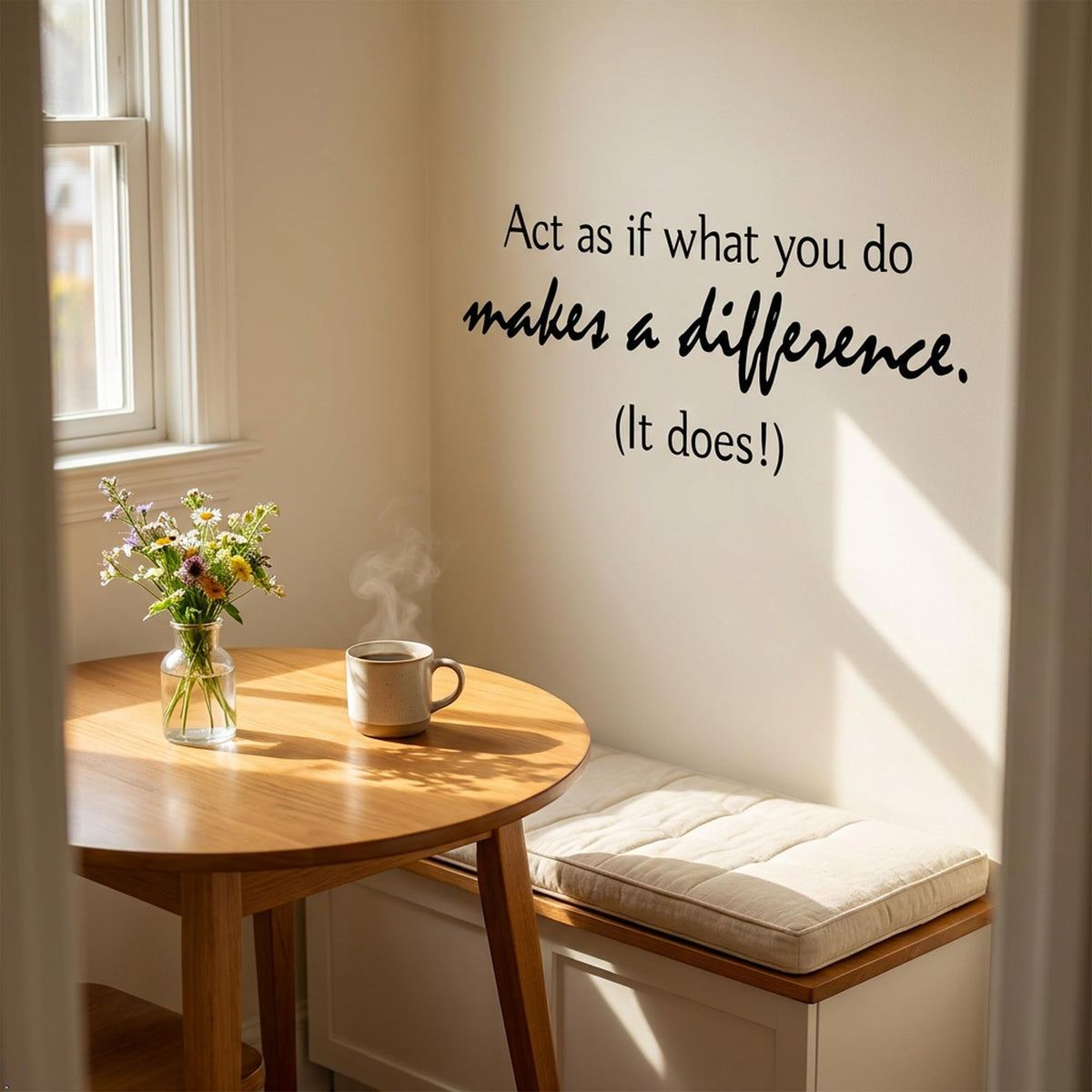 Picniva Act as if What You do Makes a Difference Wall Decal (Black, 35''Width)