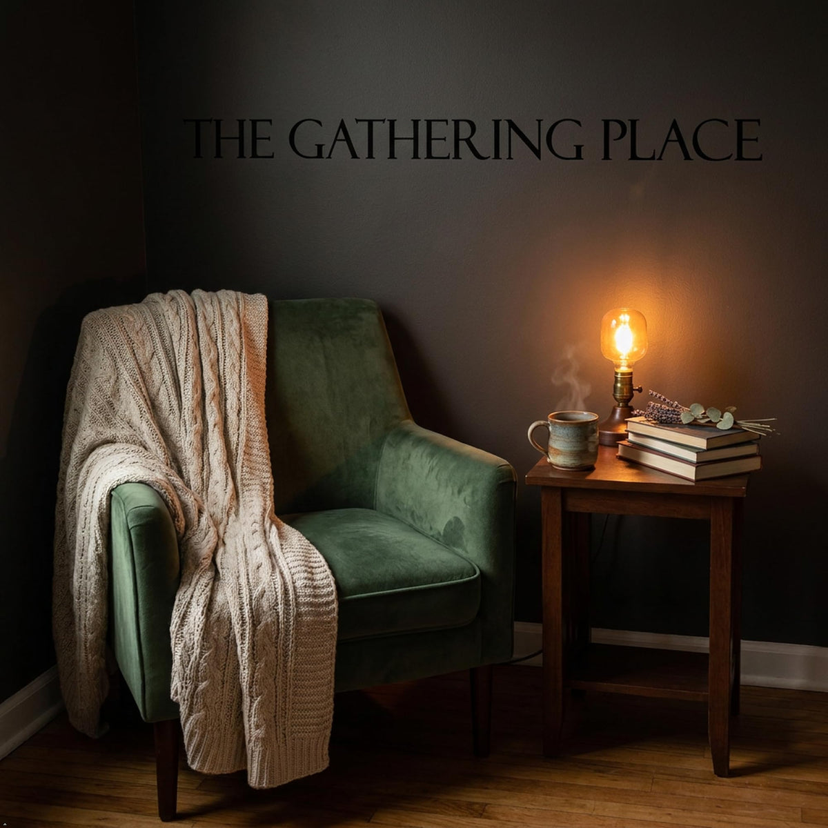 Picniva The Gathering Place Wall Decal (Black, 50'' Width)