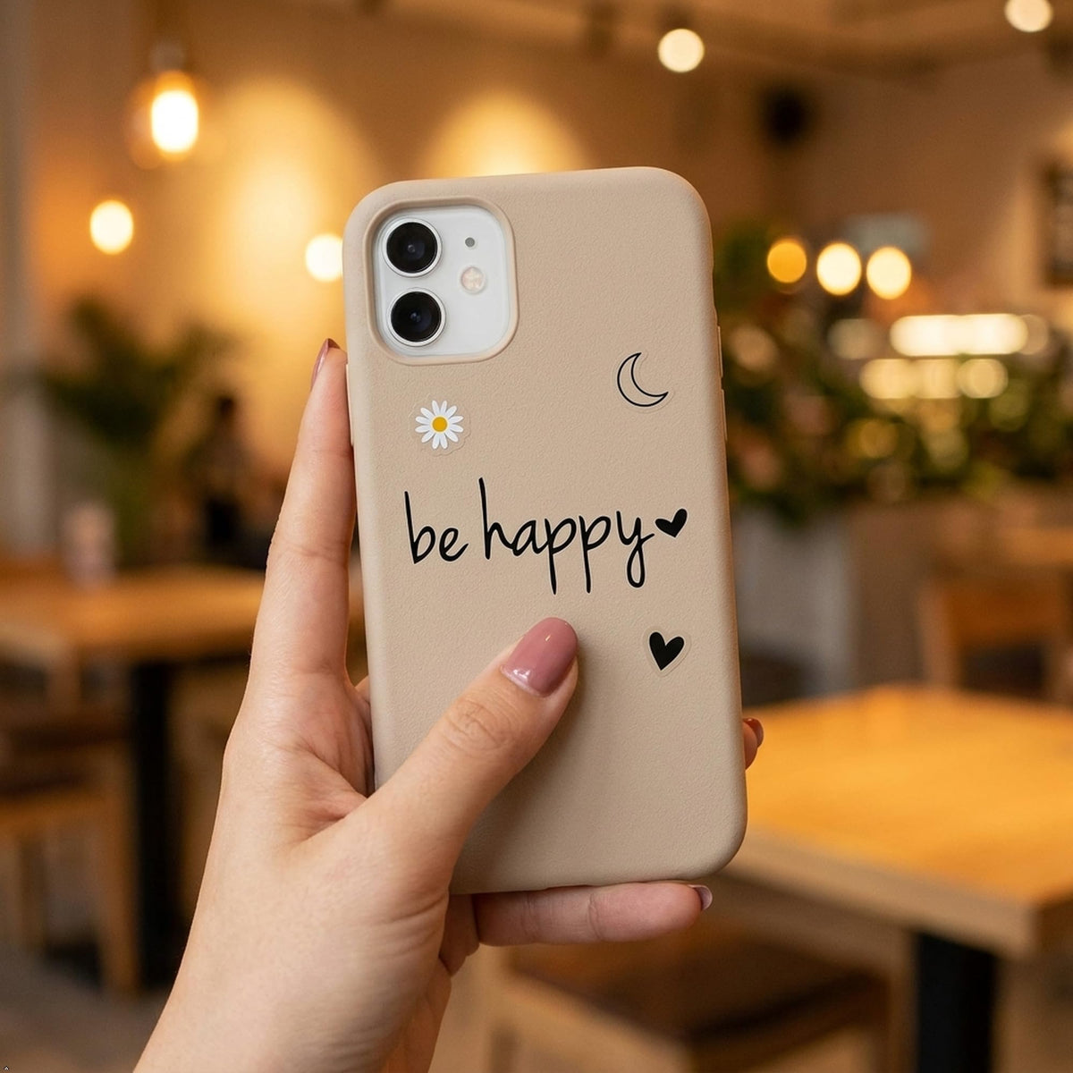 Decaltor Be Happy Script Vinyl Decal, 6 in