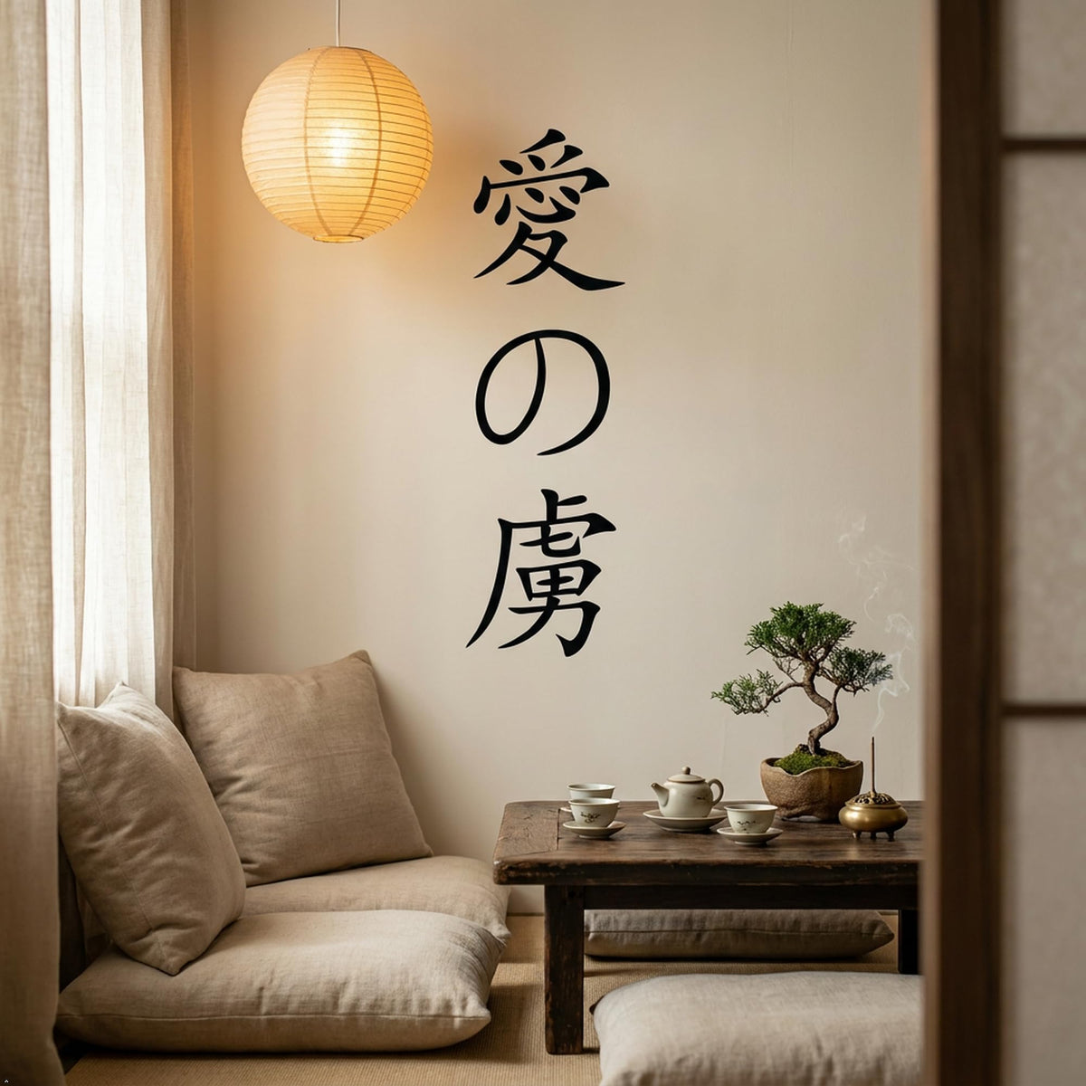 Decaltor Addicted to love chinese kanji character symbol Lettering Wall Decal Sticker Sticker D?or