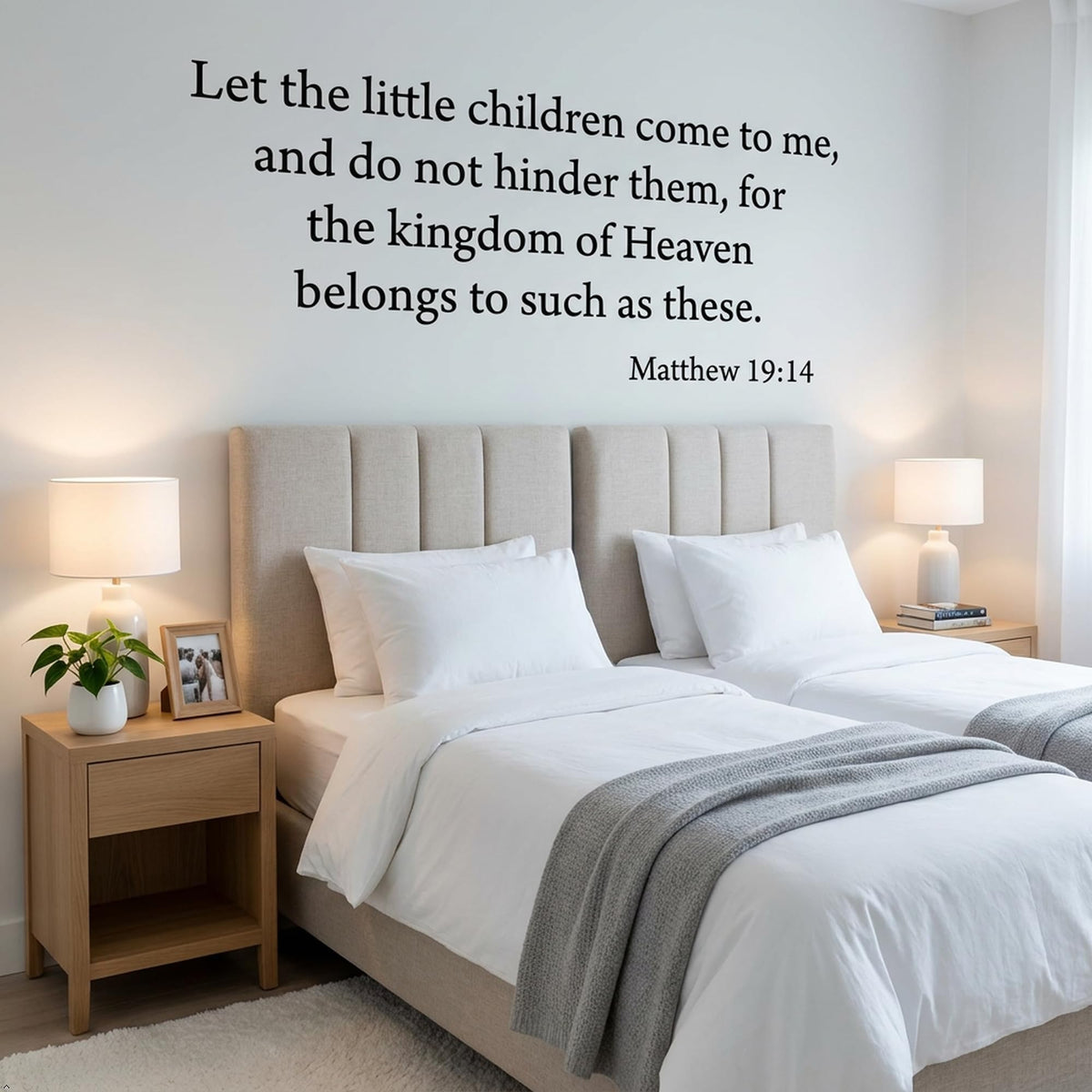 Decaltor Matthew 19:14 Bible Verse Vinyl Wall Decal, Home Decor