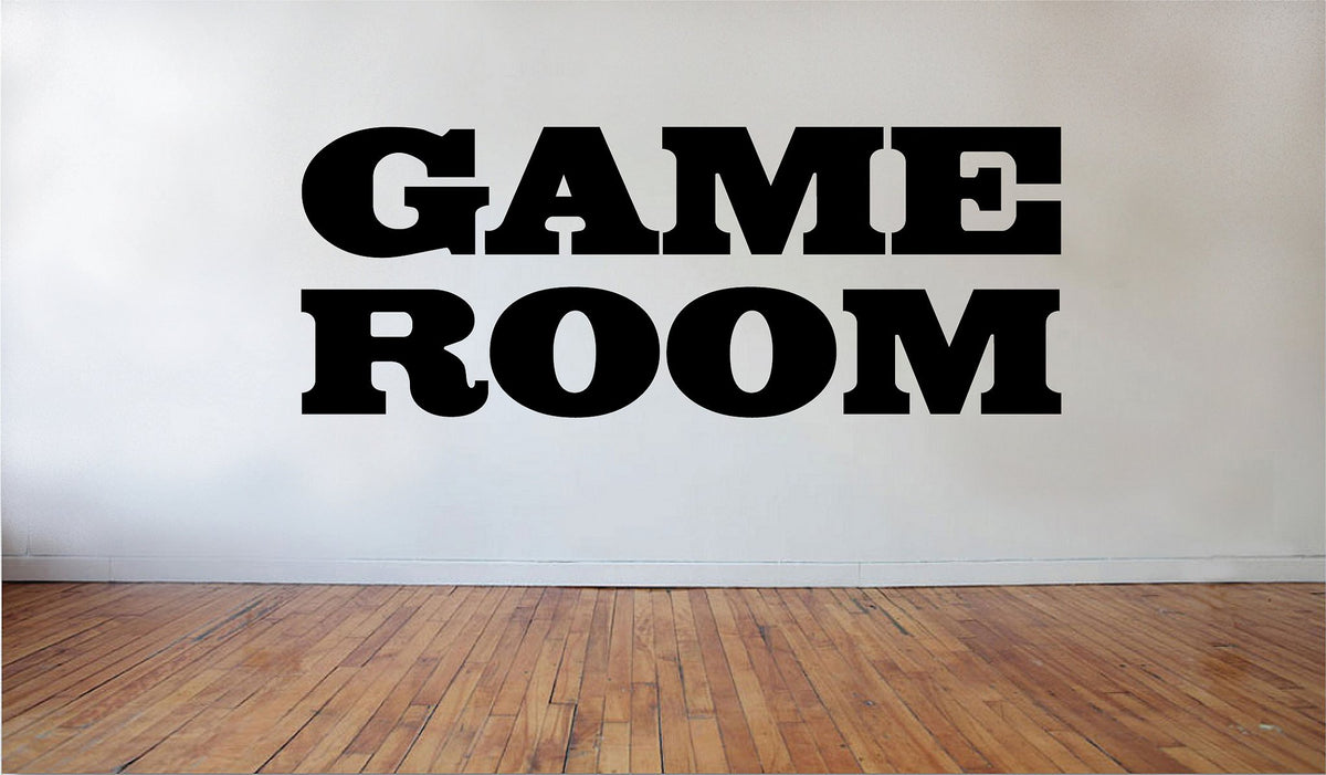 Picniva Matte Black Game Room Vinyl Wall Decal Entertainment Gaming Decor