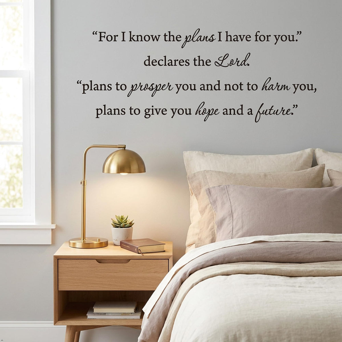 Picniva For I Know Jeremiah 29:11 Scripture Vinyl Wall Decal