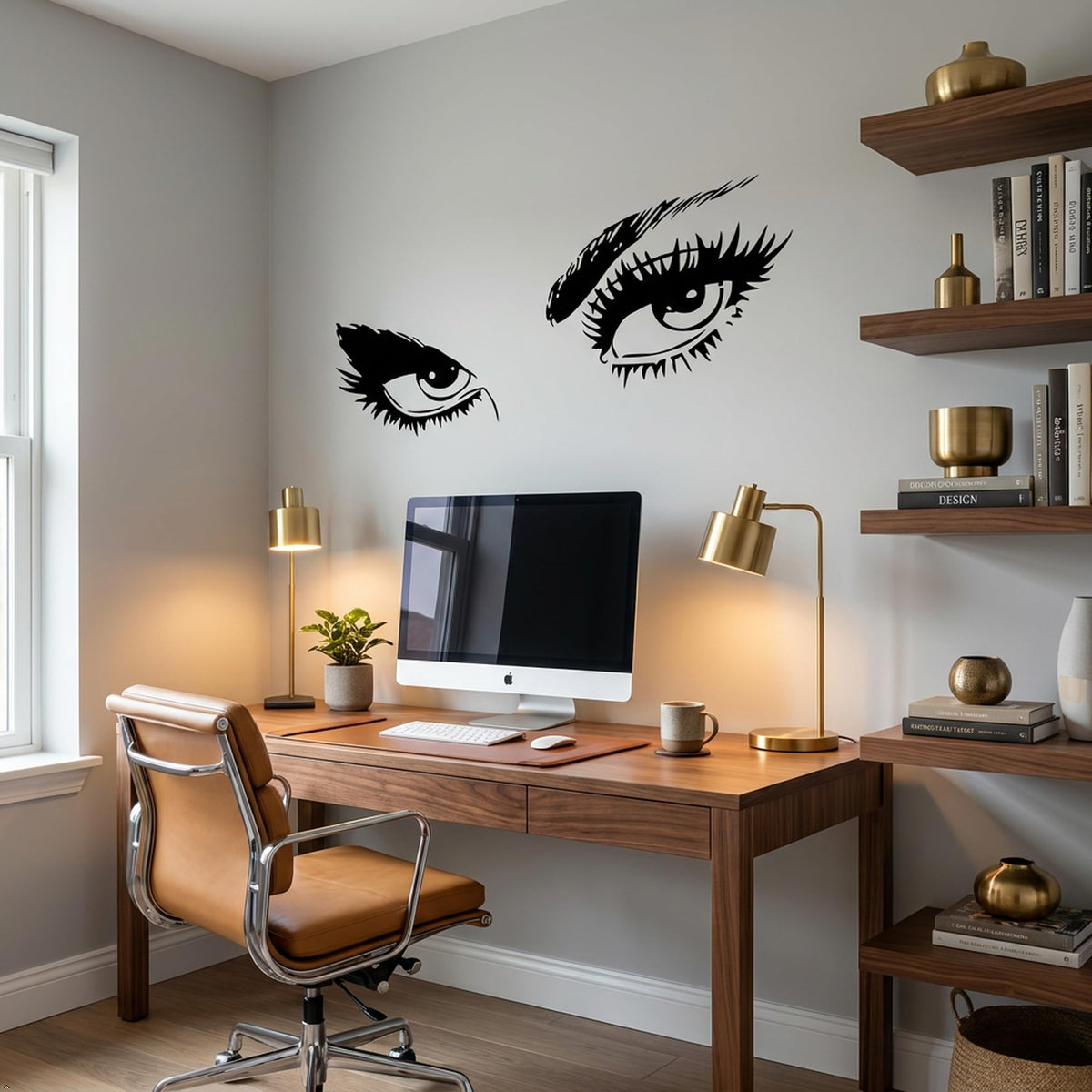 Decaltor Eyes Eyelash Vinyl Wall Decal