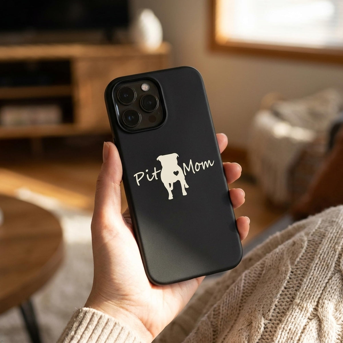 Decaltor Pit Bull Pit Mom 5 in Vinyl Decal for Laptop Bumper Wall