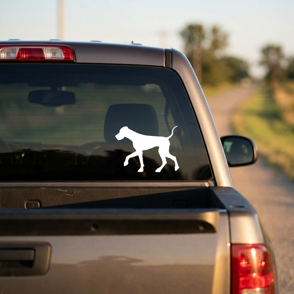 Picniva Great Dane Dog Sty23a White Vinyl Car Window Decal, Approx 5 in