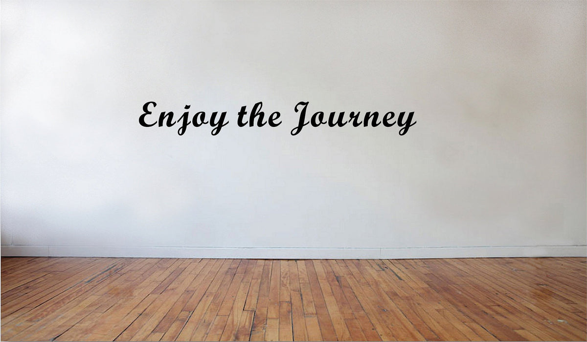 Picniva Matte Black Enjoy the Journey Vinyl Wall Decal Home Decor