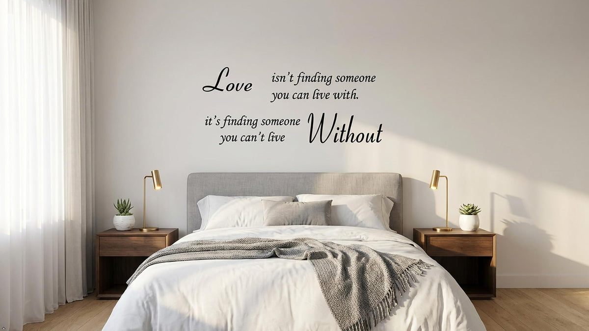 Picniva Love Without Quote Vinyl Wall Decal for Romantic Home Decoration product detail