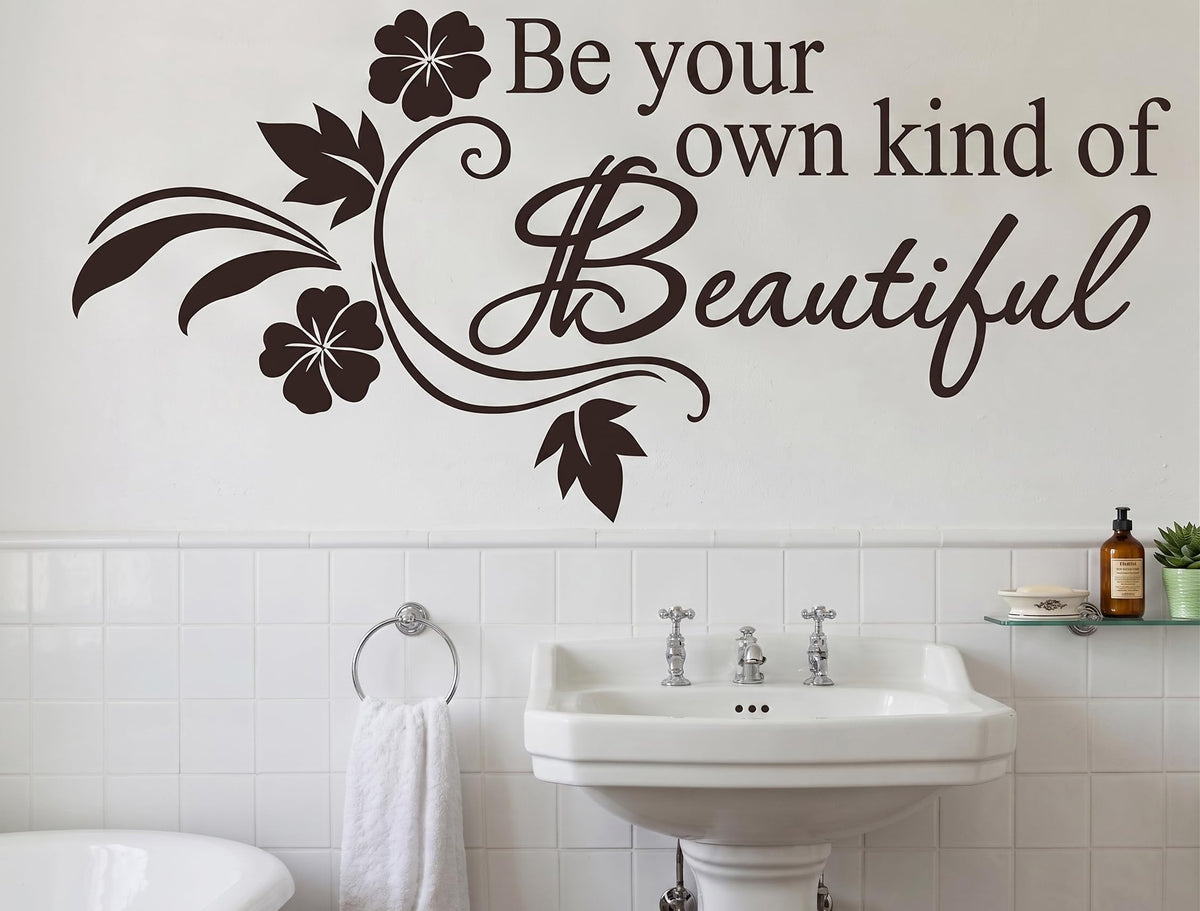Picniva Be Your Own Kind of Beautiful Wall Decal, Black