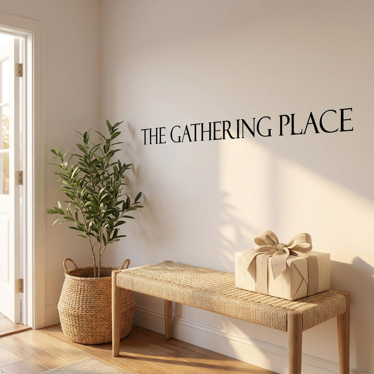 Picniva The Gathering Place Wall Decal (Black, 45'' Width)