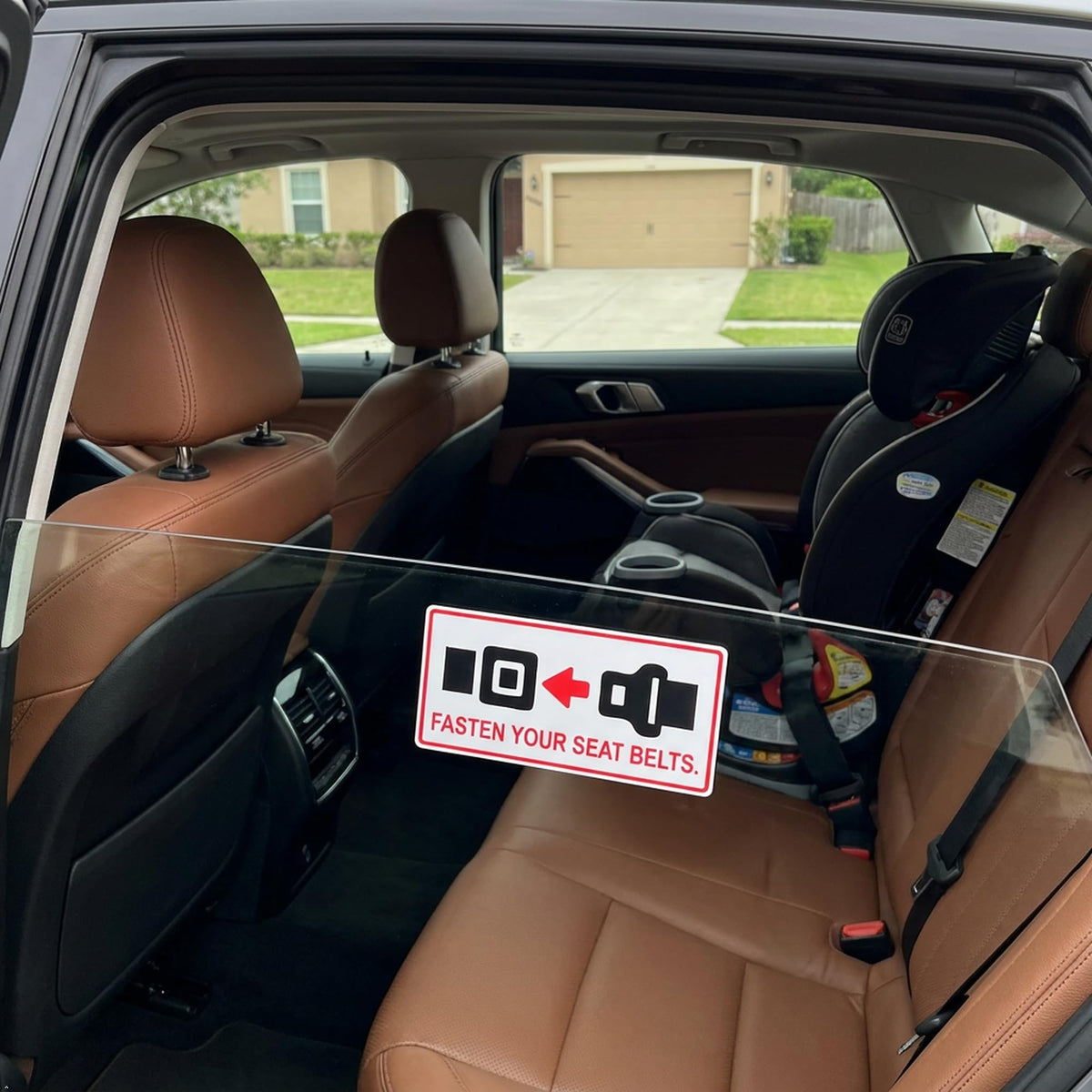 Picniva Fasten Your Seat Belts Vinyl Reminder Decal for Taxi Passengers