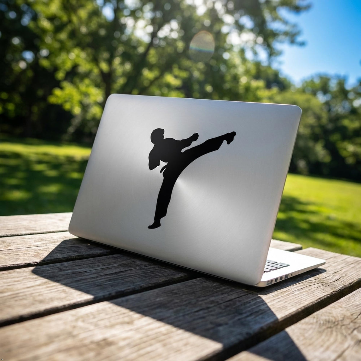 Decaltor Karate Kick Vinyl Decal for Car Window Laptop, 5 in