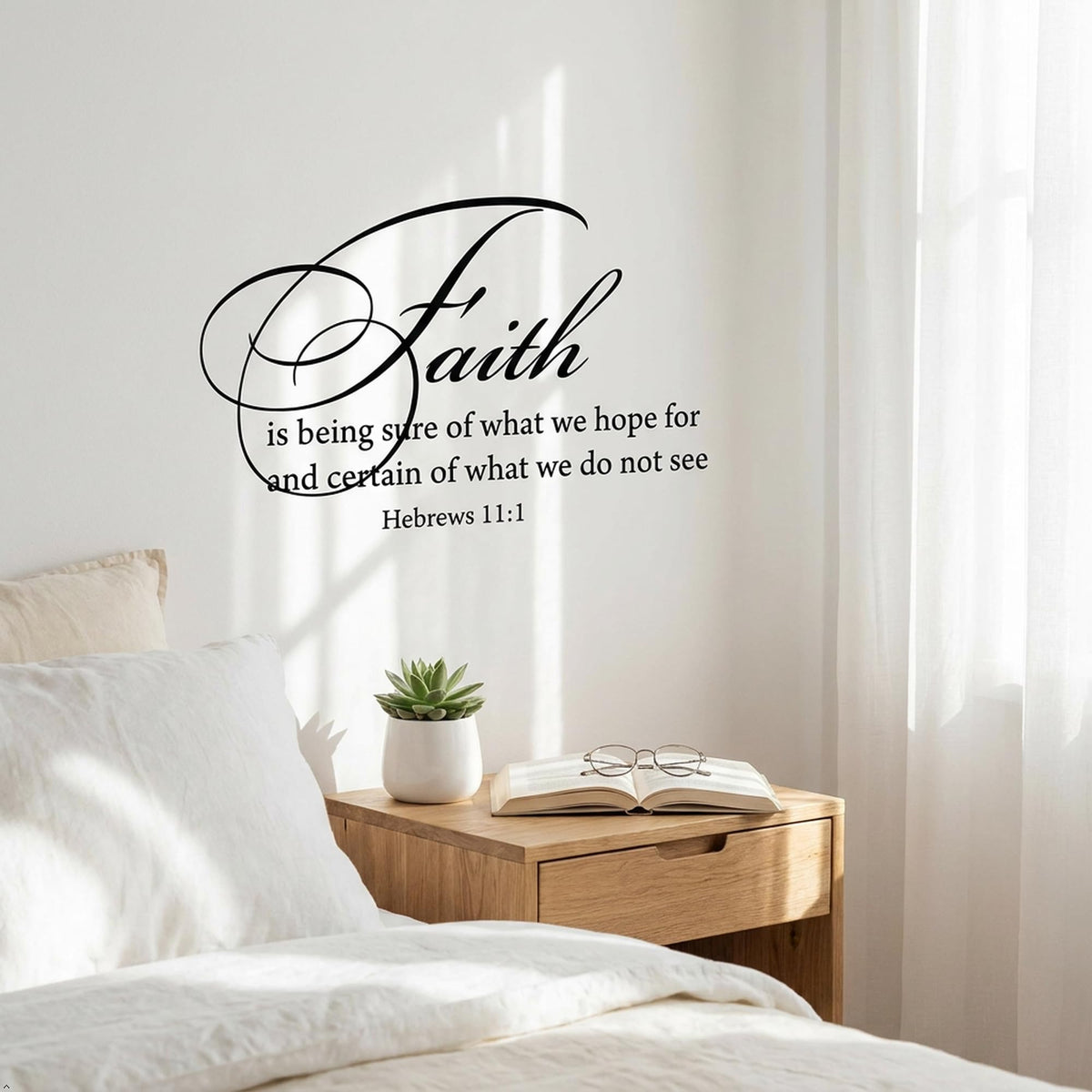Decaltor Hebrews 11:1 Faith Vinyl Wall Decal
