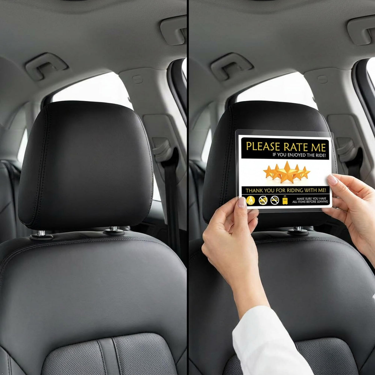 Picniva Please Rate Me Taxi Stickers, Two Pack
