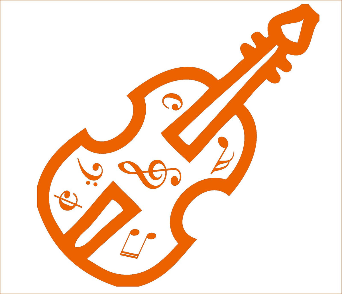 Picniva Violin Music Notes Wall Decal for Musicians