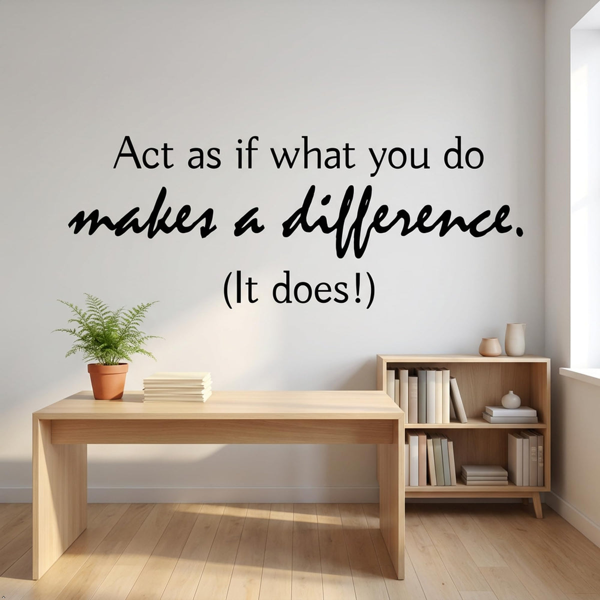 Picniva Act as if What You do Makes a Difference Wall Decal (Black, 35''Width)