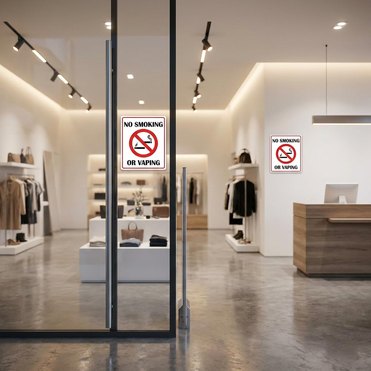 Picniva No Smoking or Vaping Notice Stickers